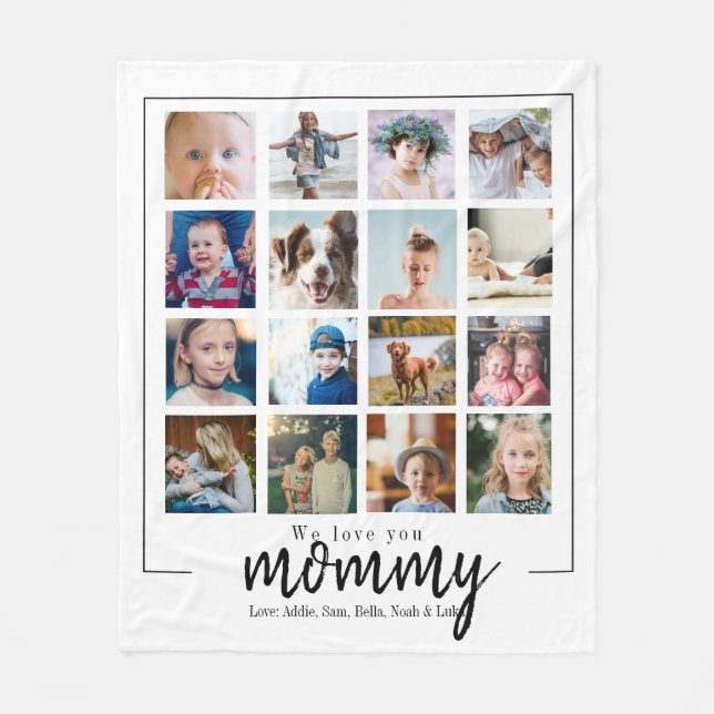 Cobertor De Velo colagem de fotografias da mãe de presente de mães  (Frente)