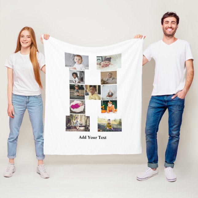 Cobertor De Velo Colagem de Fotografias design Letra H (In Situ)