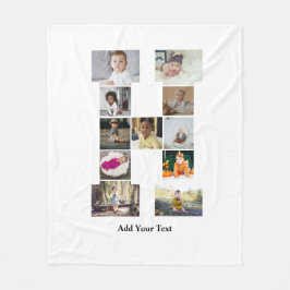 Cobertor De Velo Colagem de Fotografias design Letra H