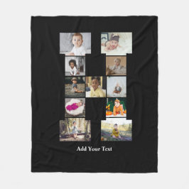 Cobertor De Velo Colagem de Fotografias design Letra H