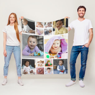 Cobertor De Velo Colagem de Fotografias do Design 14