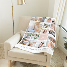 Colagem de Fotografias do Monograma de Blush