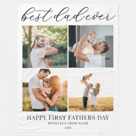 Cobertor De Velo Colagem de Fotografias do Primeiro Dia de os pais