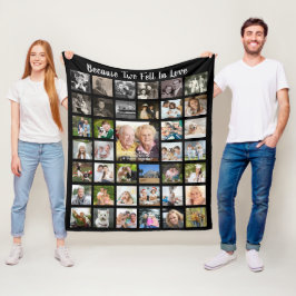 Cobertor De Velo Colagem de Fotografias Personalizada de 39 Anivers