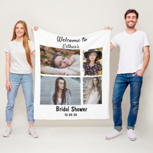 Cobertor De Velo Colagem de Fotografias Personalizada do chá de pan