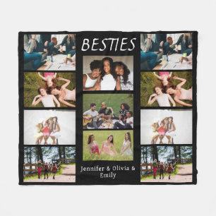 Cobertor De Velo Colagem de Fotografias Personalizada e Nomes de Be
