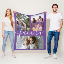Cobertor De Velo Colagem de Fotografias Personalizada Família Perso