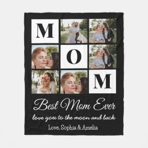 Cobertor De Velo Colagem de Fotografias Personalizada Mãe 6