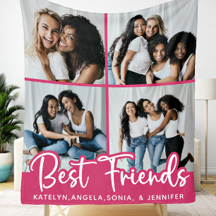 Cobertor De Velo Colagem de Fotografias Personalizada Pink 4 Melhor