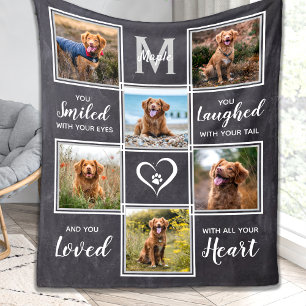 Cobertor De Velo Colagem de Fotografias Rustic Pet Memorial Keepsas
