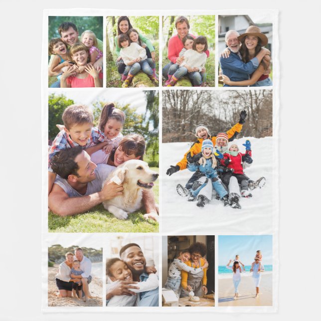 Cobertor De Velo Colagem de Fotos 10 Imagens (Frente)