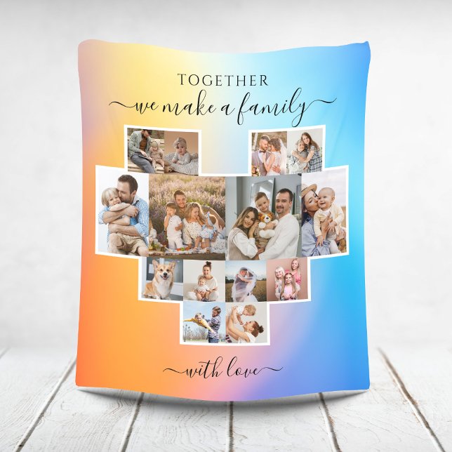 Cobertor De Velo Colagem de Fotos 14 da Família Moderna (Criador carregado)