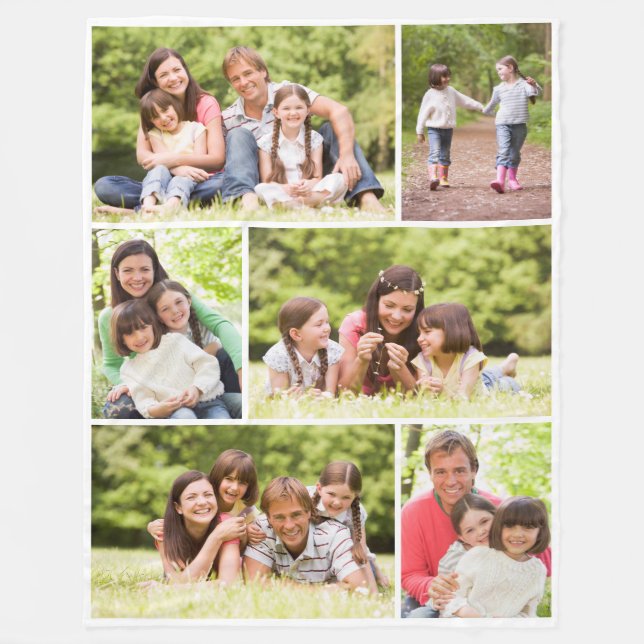 Cobertor De Velo Colagem de Fotos 6 Imagens (Frente)