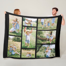 Cobertor De Velo Colagem de Fotos 8 Famílias Crie o seu