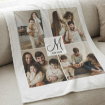Colagem de Fotos com Monograma em Letra Elegante