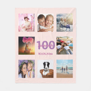 Cobertor De Velo Colagem de fotos com rosa de nome dourado do anive