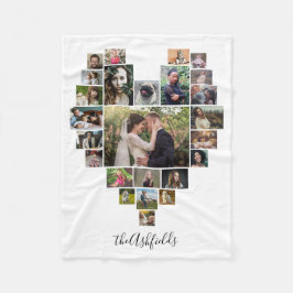 Cobertor De Velo Colagem de Fotos da Família Coração 25 Imagens Nom