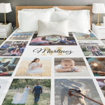 Colagem de Fotos da Família Dourada, branco preto,