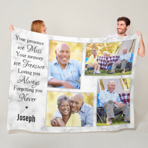 Cobertor De Velo Colagem de Fotos da Família Moderna Lembrança Memo