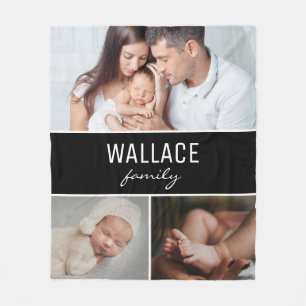 Cobertor De Velo Colagem de Fotos da Família Personalizada Simples