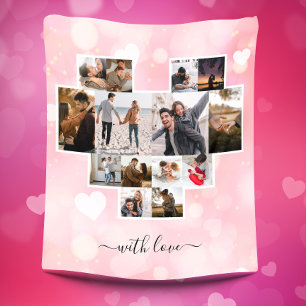 Cobertor De Velo Colagem de Fotos de Amor