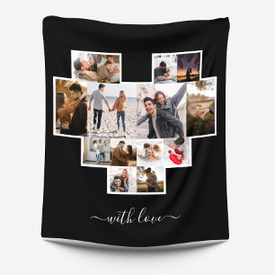 Cobertor De Velo Colagem de Fotos de Amor Negro