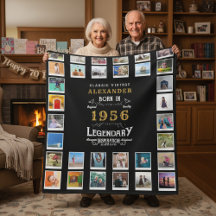 Colagem de Fotos de Aniversário de 70 Anos Pai Avô