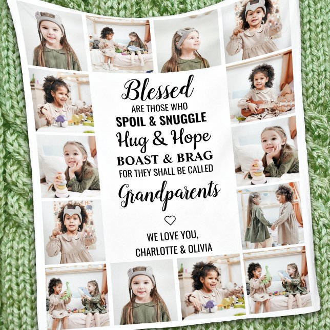 Cobertor De Velo Colagem de Fotos de Avós (Criador carregado)