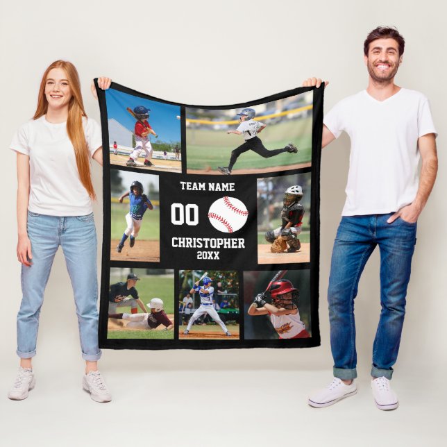 Cobertor De Velo Colagem de Fotos de Baseball (In Situ)