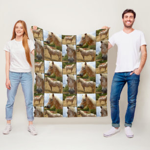 Cobertor De Velo Colagem de Fotos de Cavalos Appaloosa, Média