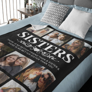 Cobertor De Velo Colagem de Fotos de Irmãs Personalizadas
