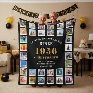 Cobertor De Velo Colagem de Fotos de Memórias Familiares dos 70 Ano