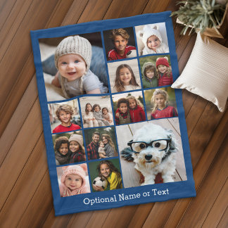 Cobertor De Velo Colagem de Fotos do Instagram - 14 fotos Royal