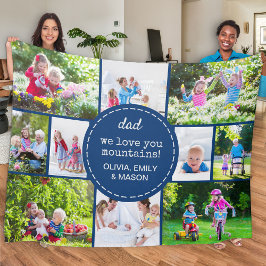Cobertor De Velo Colagem de Fotos do pai 12 Nós O Amávamos Personal