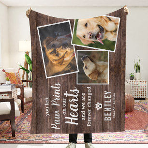 Cobertor De Velo Colagem de Fotos do Pet Memorial e Ruptura de Cota