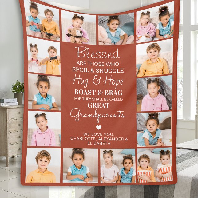 Cobertor De Velo Colagem de Fotos do Terracotta Personalizada dos A (Criador carregado)