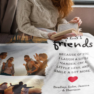 Cobertor De Velo Colagem de Fotos e Cotação de Melhores Amigos da T