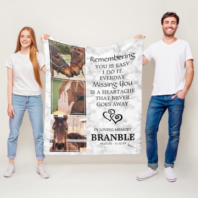 Cobertor De Velo Colagem de Fotos Elegante Chic Horse (In Situ)
