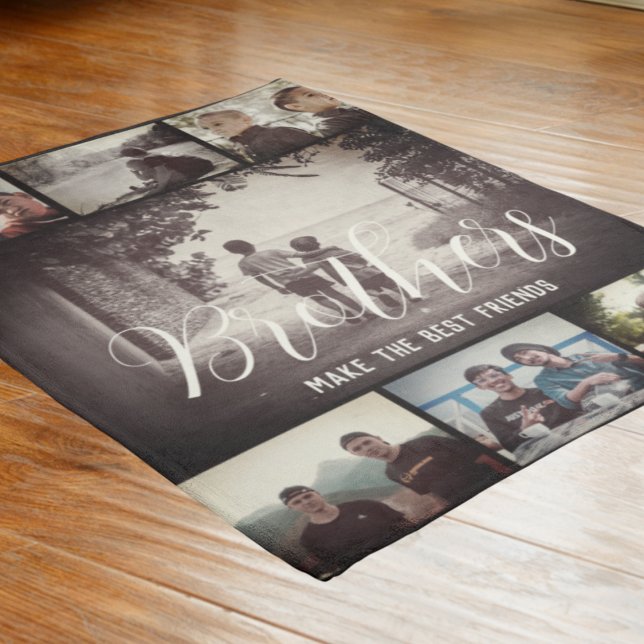 Cobertor De Velo Colagem de Fotos Escura dos Melhores Amigos do Mod (Criador carregado)