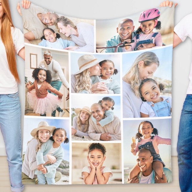 Cobertor De Velo Colagem de Fotos Imagem Simples (Photo Collage Simple Elegant Picture Fleece Blanket)