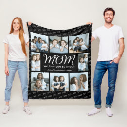 Cobertor De Velo Colagem de Fotos Mãe Moderna de Roteiro Nós Te Ama