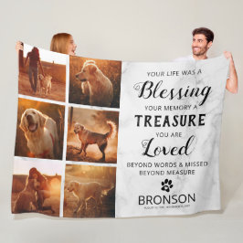 Cobertor De Velo Colagem de Fotos Memorial de Perda de Pet