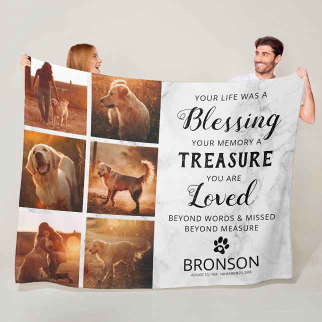 Cobertor De Velo Colagem de Fotos Memorial de Perda de Pet (In Situ)
