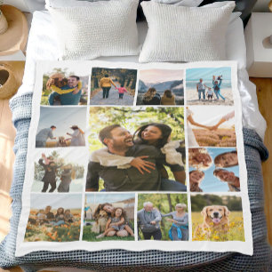 Cobertor De Velo Colagem de Fotos Moderna Personalizada 13