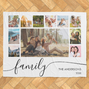 Cobertor De Velo Colagem de Fotos Moderna Simples da Família