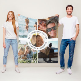 Cobertor De Velo Colagem de Fotos Modernas Melhores Amigas para Sem