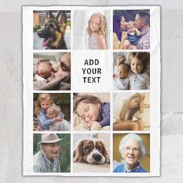 Cobertor De Velo Colagem de Fotos Personalizada 11