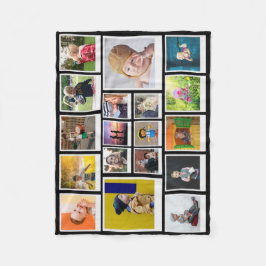 Cobertor De Velo Colagem de Fotos Personalizada 18 Moderna Trendy B