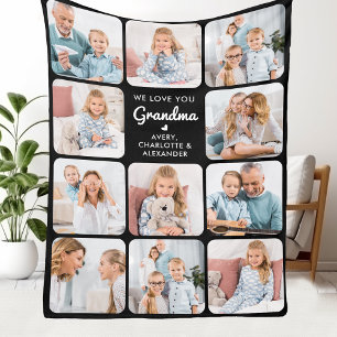 Cobertor De Velo Colagem de Fotos Personalizada Amor Você Vovó Mode