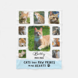 Cobertor De Velo Colagem de Fotos Personalizada Cat Bordas Esmaecid